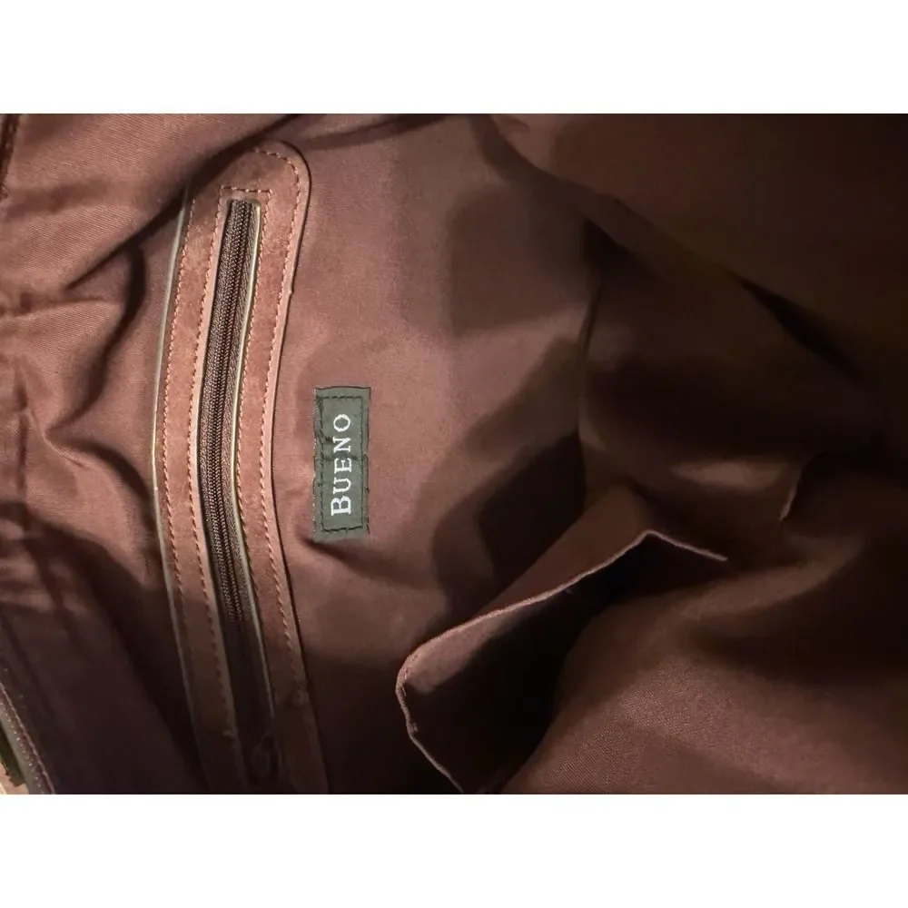 Bueno Faux Leather Brown Cross Body Bag. Shoulder Strap - Picture 6 of 9